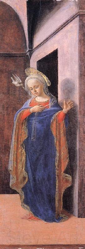 Fra Filippo Lippi The Annunciation:The Virgin Annunciate Norge oil painting art
